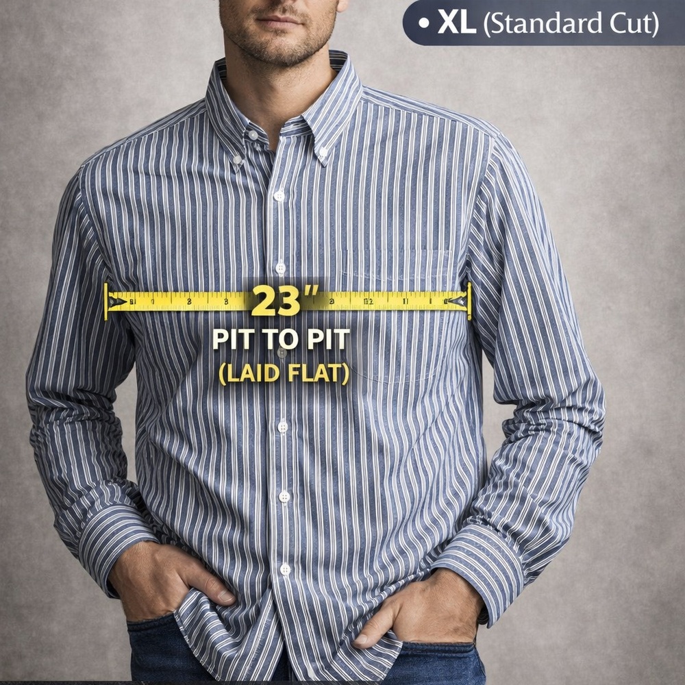 Billy Reid Men's Blue and White Striped Button Down Shirt